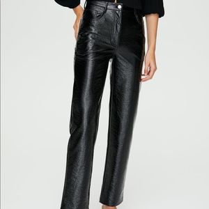 ARITZIA BABATON FAUX LEATHER PANTS